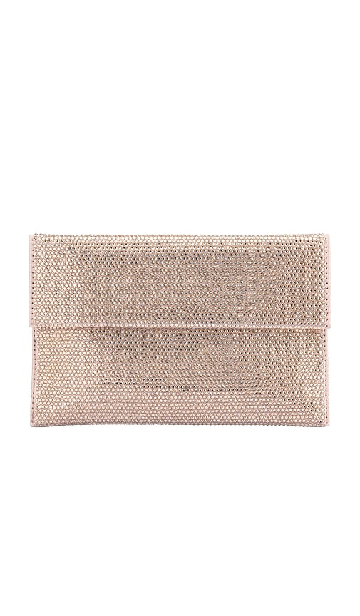 olga berg POCHETTE ENVELOPPE EN CRISTAL CARA en Metallic Neutral 138 €