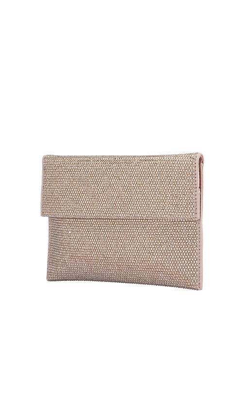  Olga Berg Clutch Im Envelope-stil Mit Kristallverzierung Cara In Metallic Neutral. 