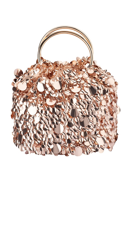 olga berg SAC MAIN POIGNE ORNE DE SEQUINS VERA en Blush 106 €