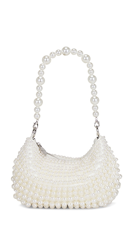 olga berg Pia Pearl Croissant Bag en White 149 €