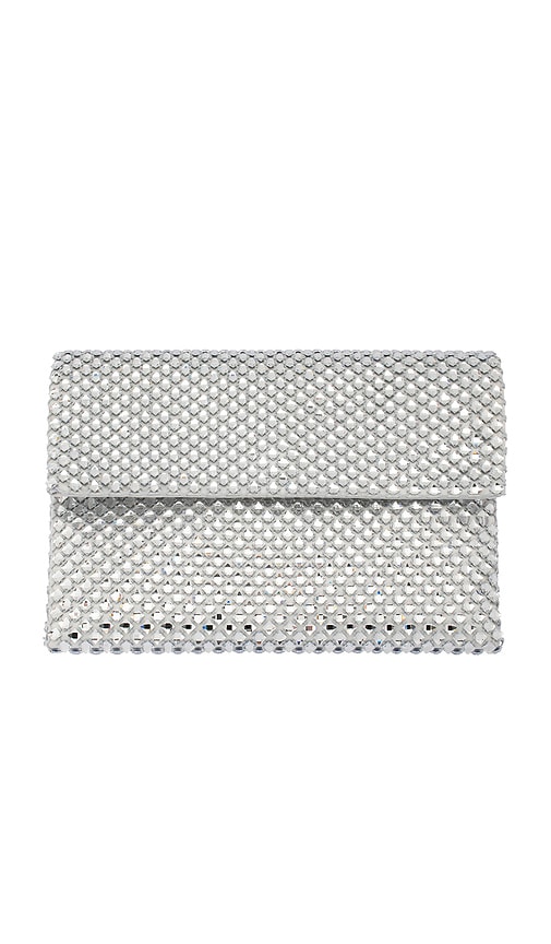 Olga Berg Clutch Scarlett In Metallic Silver