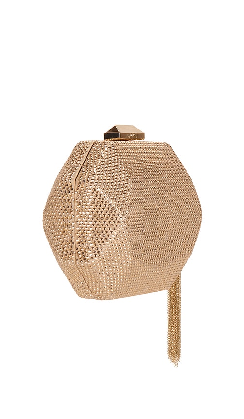  Olga Berg Clutch Tilly Hotfix In Metallic Gold. 