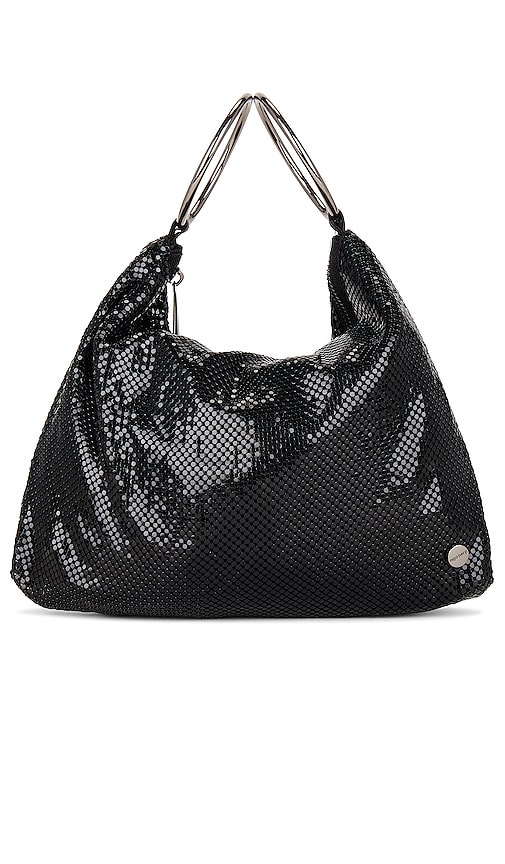 Shop Olga Berg Shar Mesh Convertible Bag In Black