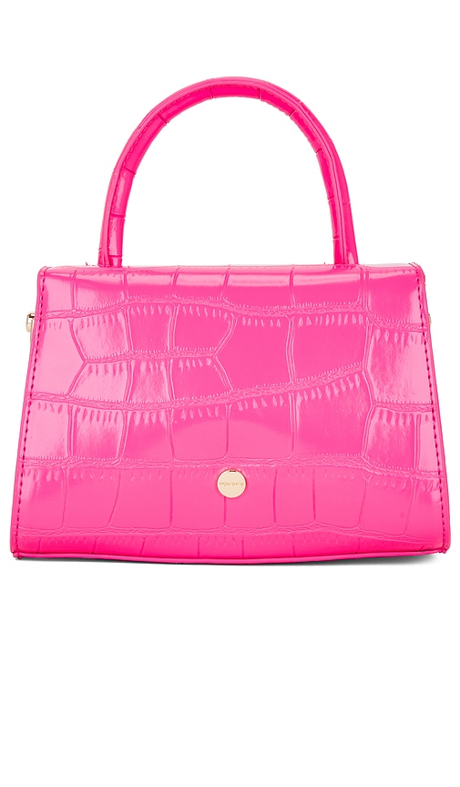 Shop Olga Berg Nadia Top Handle Bag In Fuchsia