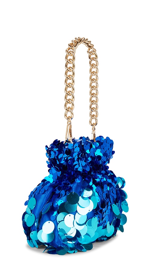  Olga Berg Tasche Mit Pailletten Pedro In Blue. 