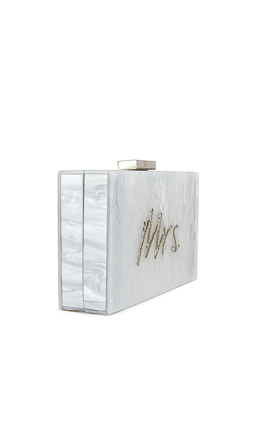  Olga Berg Clutch Mrs In Metallic Silver. 