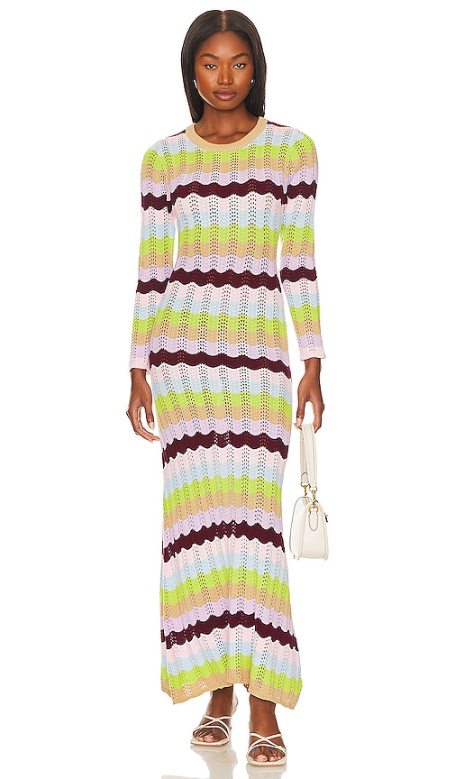 Olivia Rubin Mirabel Dress in Wiggle Stripe