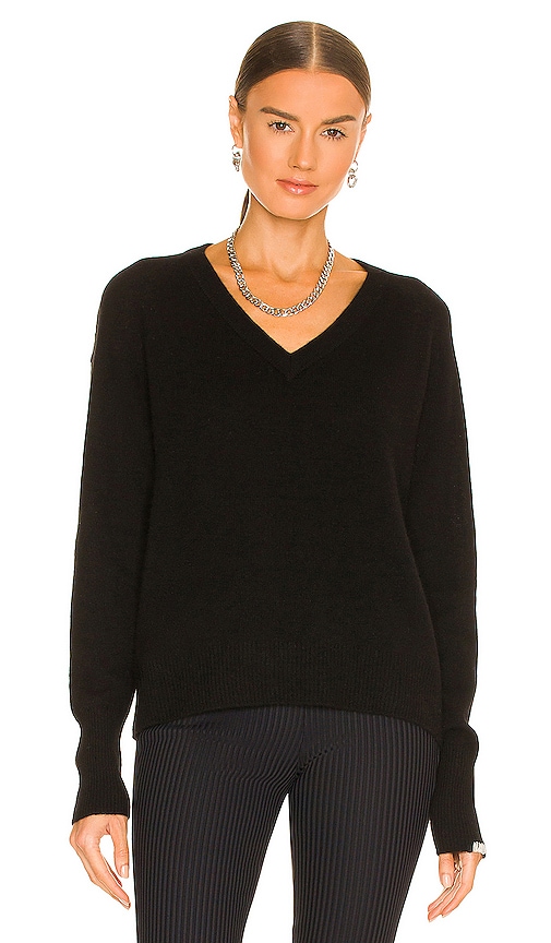 One Grey Day Sloane Cashmere V-Neck in Black | REVOLVE