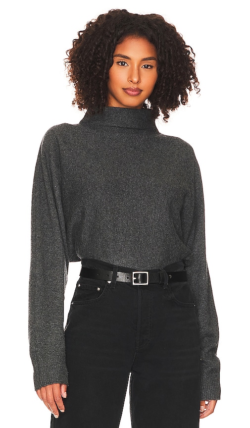 One Grey Day Wren Dolman Sleeve Pullover in Charcoal | REVOLVE