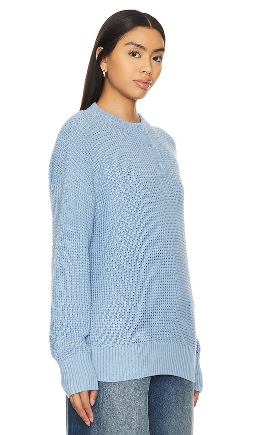 Shop One Grey Day Vik Henley Pullover In Breeze