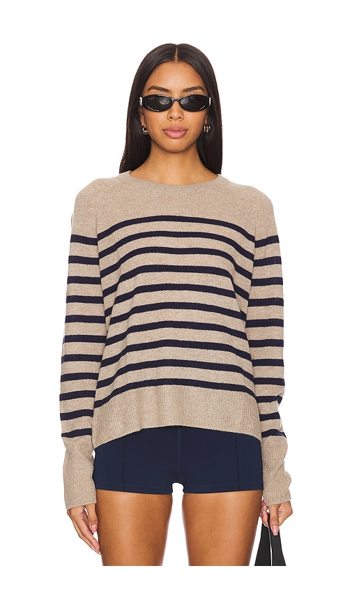 Shop One Grey Day Sloane Cashmere Pullover In Stone Combo