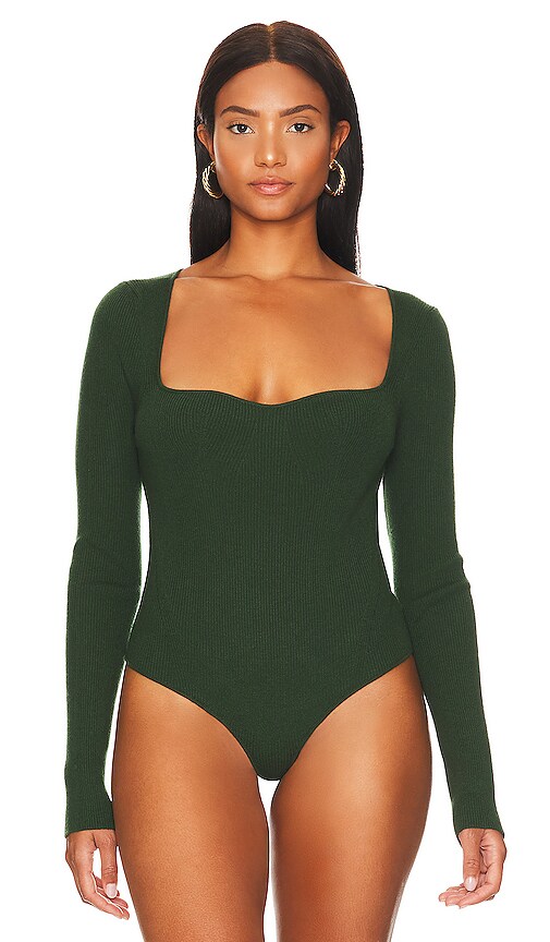 forest green bodysuit