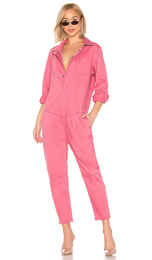 pink utility jumpsuit