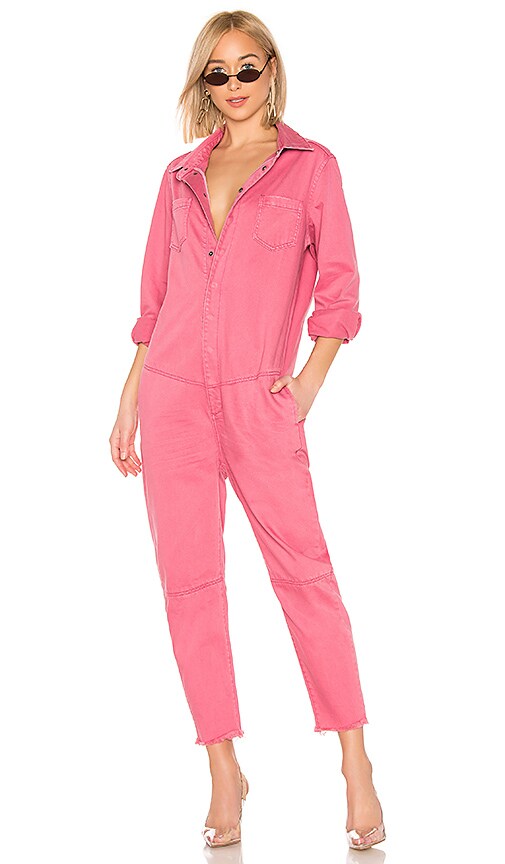 revolve pink jumpsuit