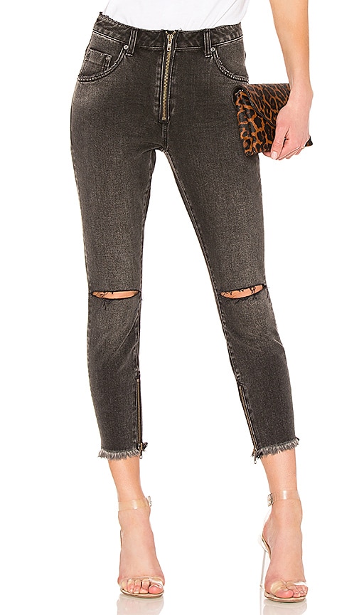 One Teaspoon High Waist Freebirds in Double Bass