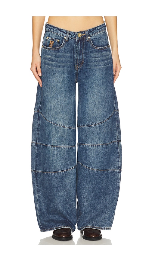 Barrel Mid Waist Denim Jeans