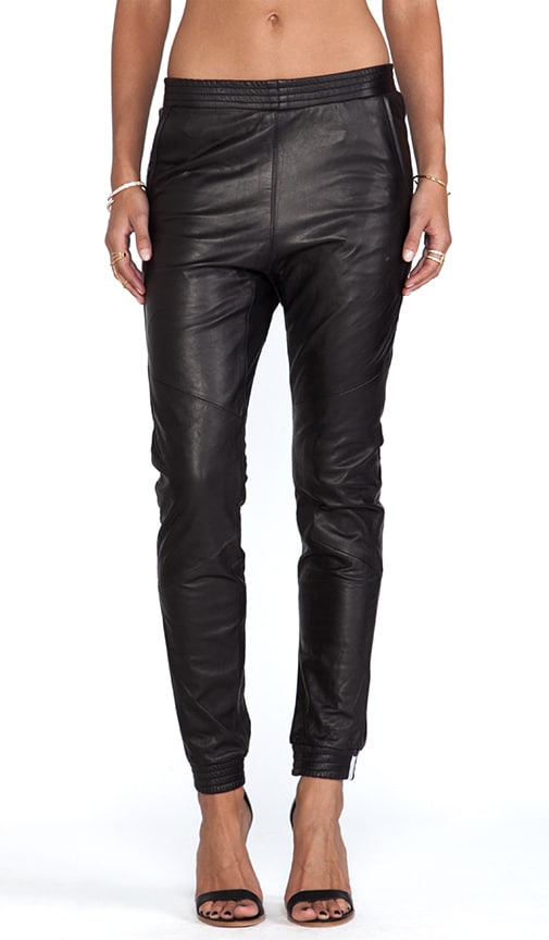 Leather trackies