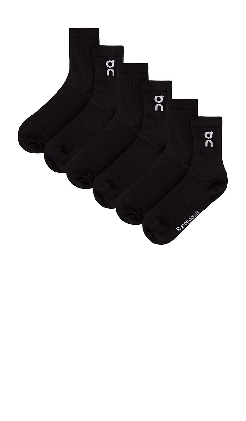 On Logo Sock 3-pack In Black