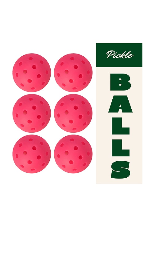 On Holiday Pickleball Set Of 6 Pink Pickleball Balls In 粉色