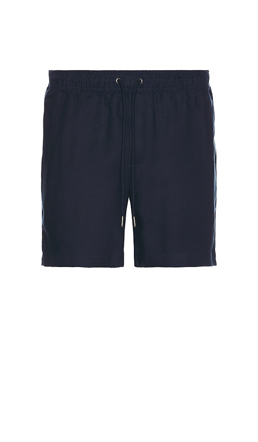 Air Linen Pull-On Shorts 6 in Navy. - size XL/1X (also in L, M, S)