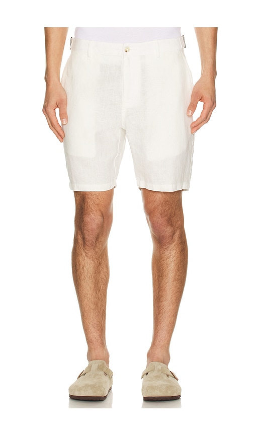 onia Linen Fixed Waist Short