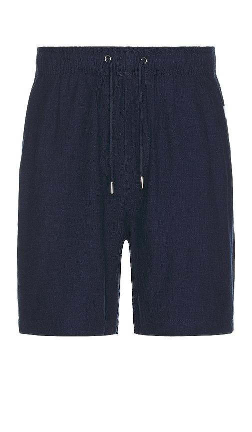 Onia Air Linen Pull On 6 Shorts In Navy