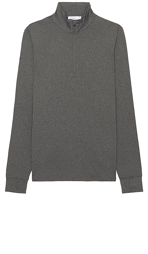Shop Onia Everyday Half Zip Sweater In Charcoal