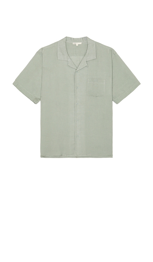 Air Linen Convertible Vacation Shirt in Sage. - size XL/1X (also in L, M, S)