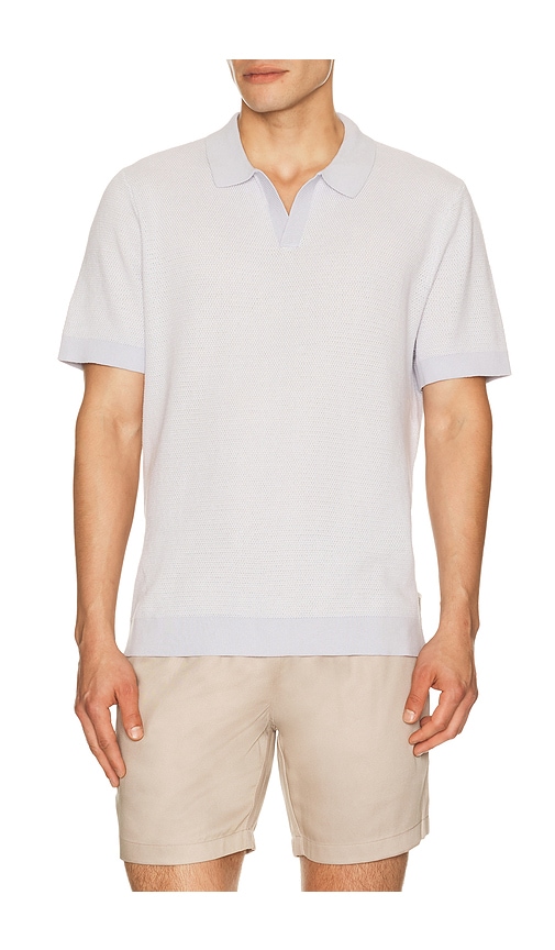 Textured Johnny Polo in Baby Blue