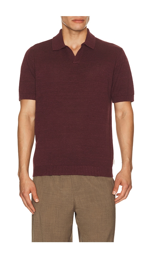 onia Silk Linen Johnny Polo en Wine. Taille XL/1X. Also en S, M, L.