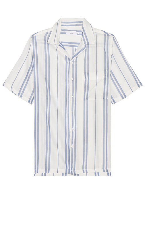 onia Air Linen Convertible Camp Shirt in White