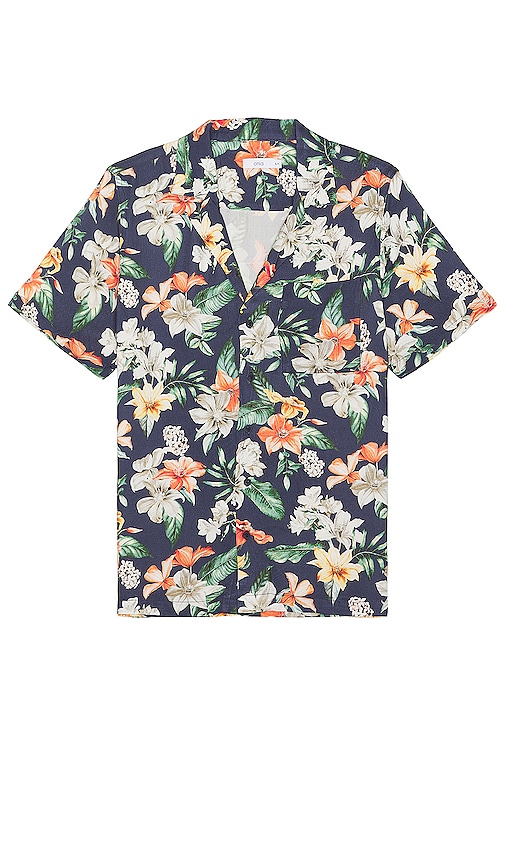 onia Convertible Camp Shirt in Navy