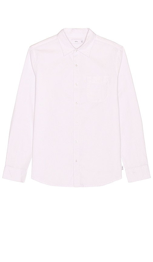 Onia Washed Oxford Long Sleeve Shirt In White