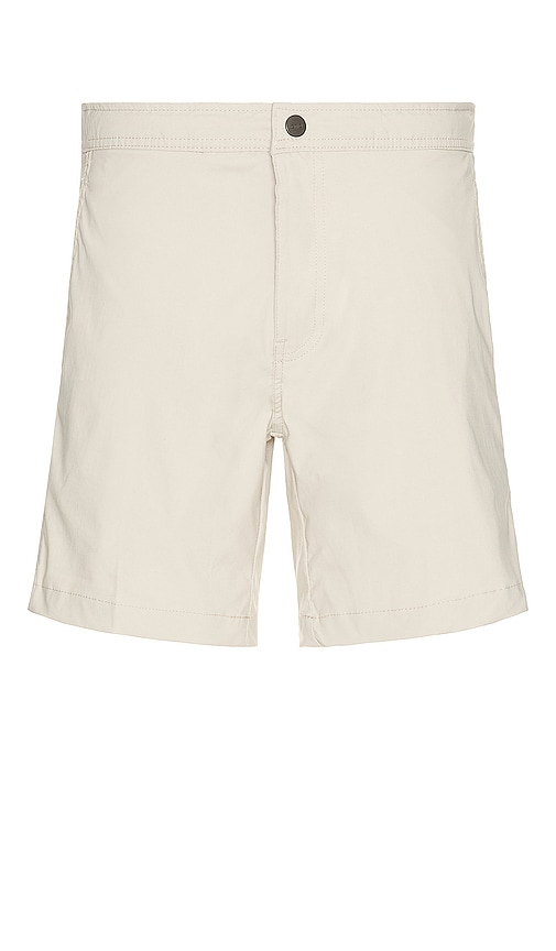 Onia Calder Mid-length Swim Shorts In Cream