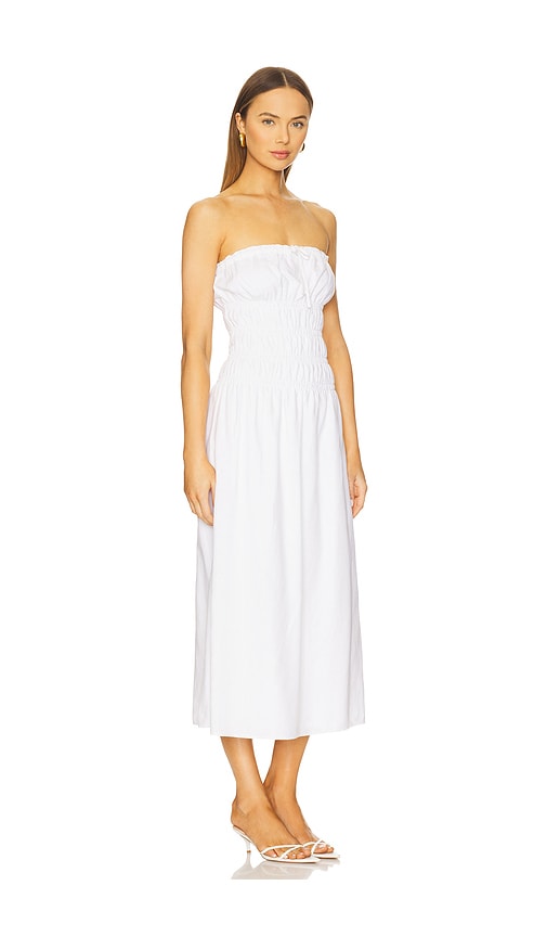 Onia Air Linen Smocked Maxi Dress