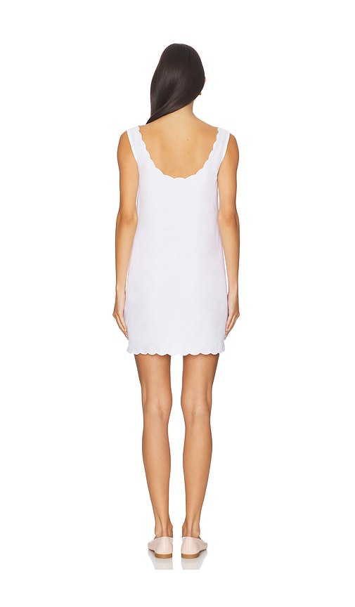  Onia Etuikleid Air Linen Scallop In White. Größe S. Also In M. 