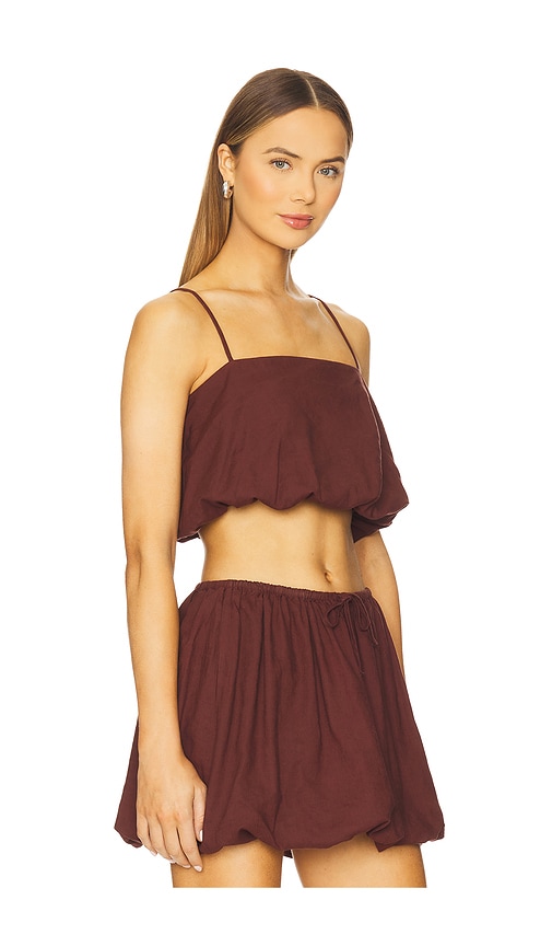 Shop Onia Air Linen Bubble Crop Top