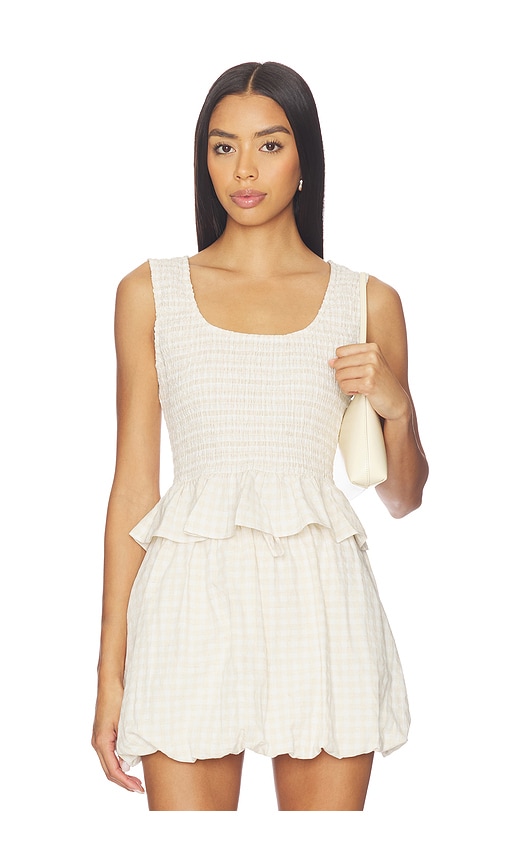 onia Air Linen Smocked Tank Top