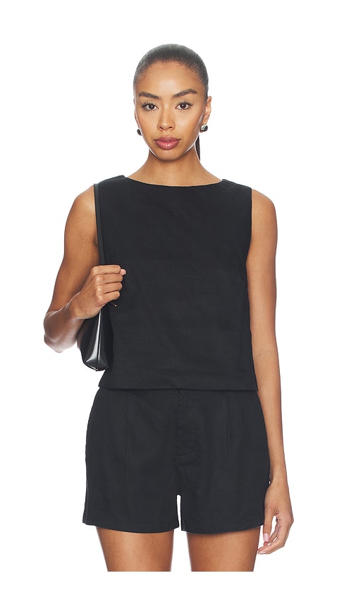 onia Boatneck Shell Top en Black. Taille XL. Also en S, M, L.