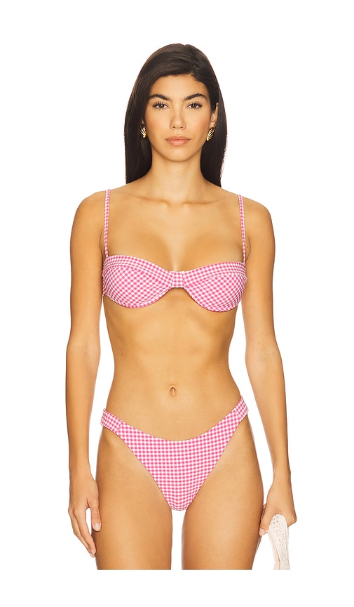 Brigitte Bikini Top in Pink. - size XL (also in L, M, S, XS)