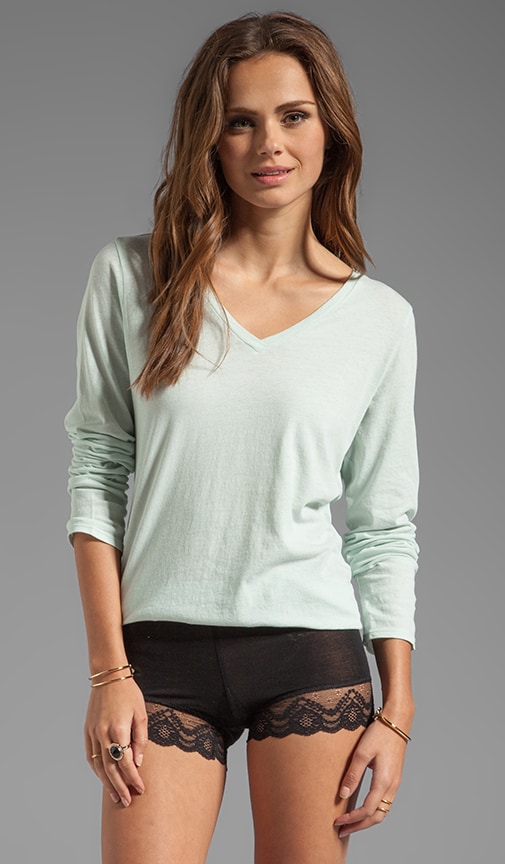 Organic Cotton Long Sleeve V Neck