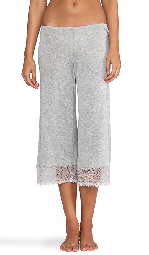 Venice Cropped Pants with Lace Hem