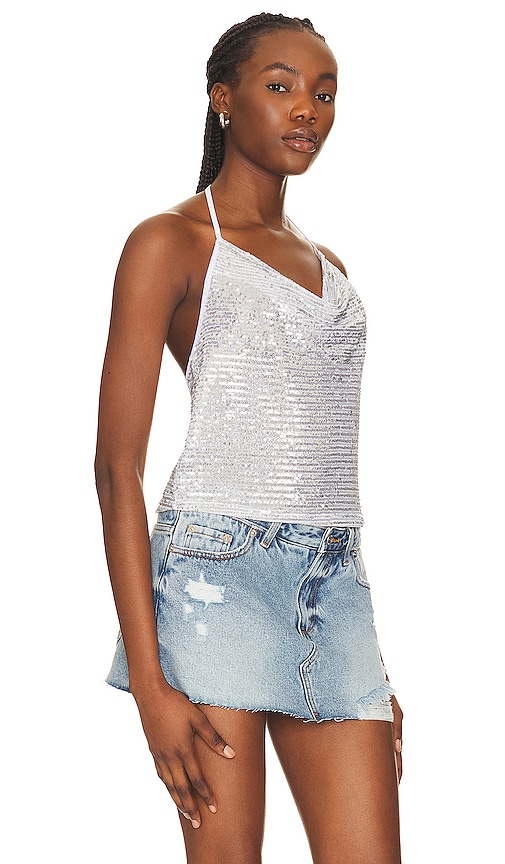 Shop Only Hearts Cowl Cami In Metallic Silver