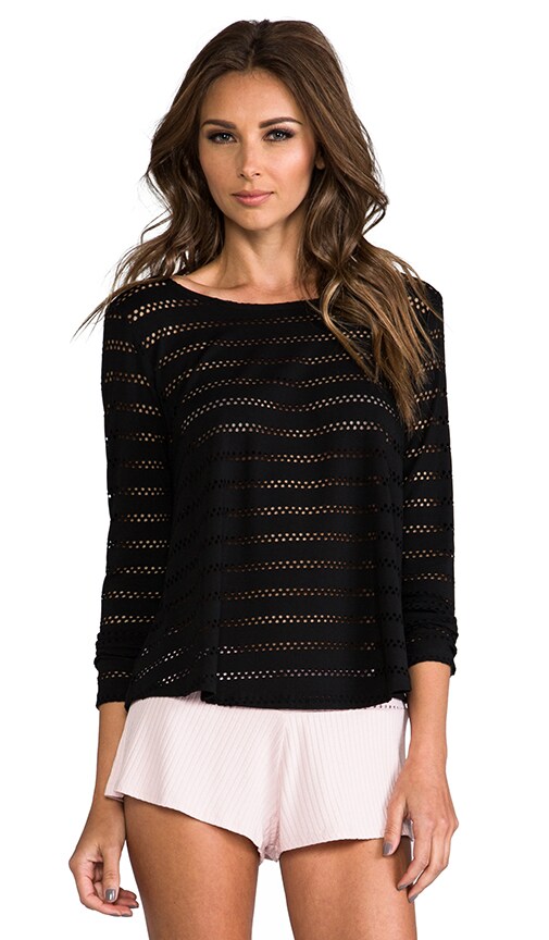 Eyelet Cropped Tee
