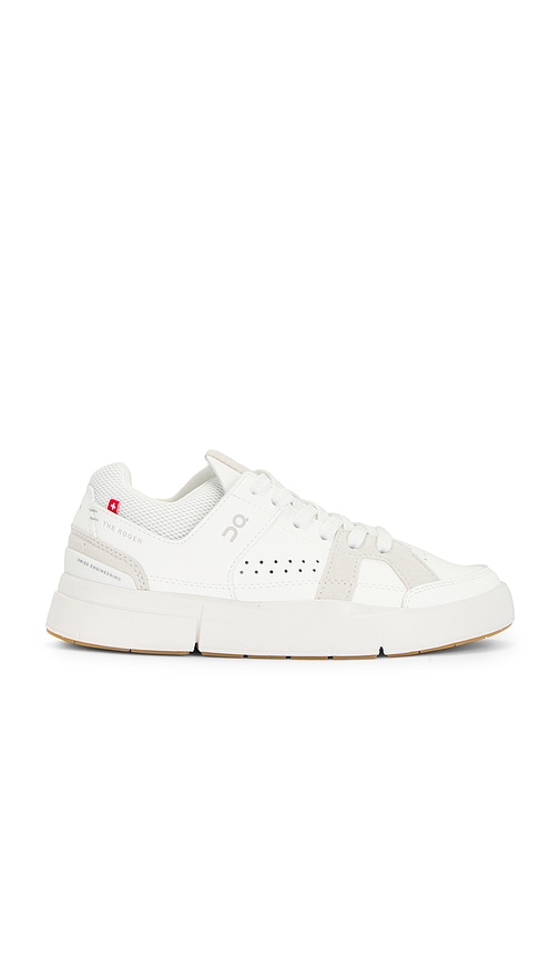 Shop On The Roger Clubhouse Sneaker In White & Sand