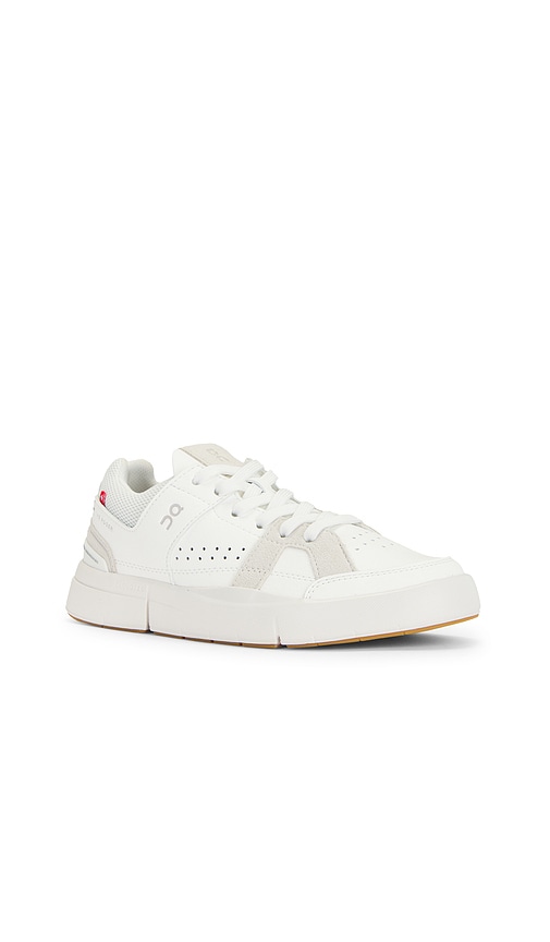 Shop On The Roger Clubhouse Sneaker In White & Sand