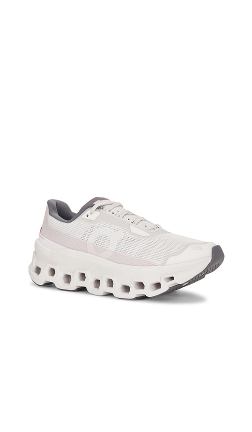 On Lightweight Grey Sneakers With Breathable Upper In White