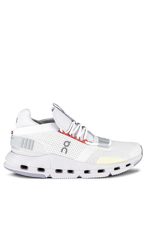 on cloudnova sneaker in white tan