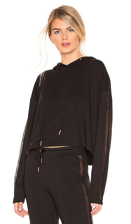 Cropped Mesh Hoodie