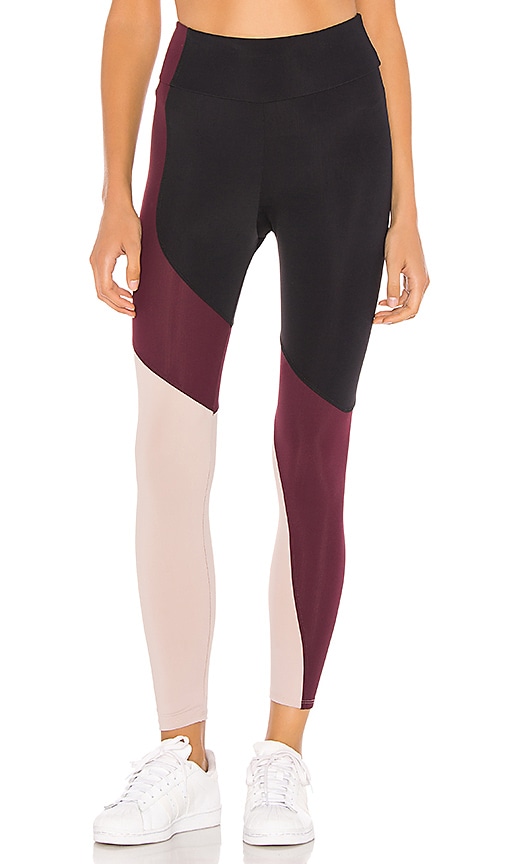 Asymmetrical Block Midi Legging